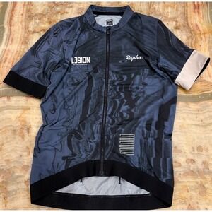 Rapha Mens L39ION Pro Team Training Cycling Jersey Blue Marble Short Sleeve L